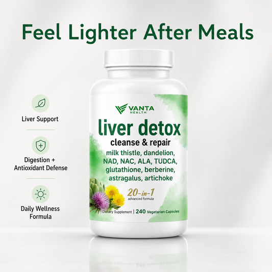 Vanta Health Liver Detox Cleanse & Repair Vegetarian Capsules
