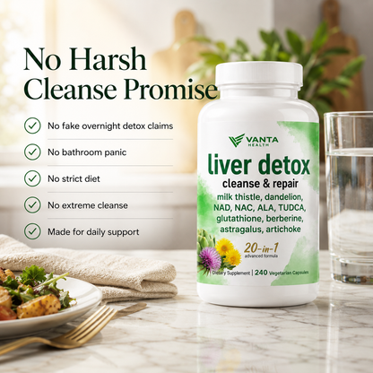 Vanta Health Liver Detox Cleanse & Repair Vegetarian Capsules
